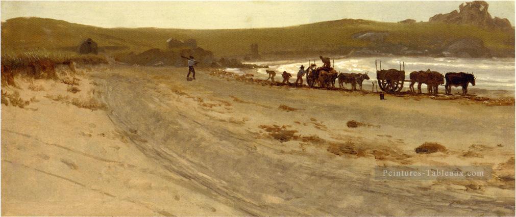 Récolte d’algues Albert Bierstadt Peintures à l'huile